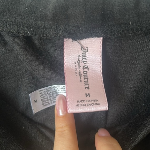 Juicy Couture Velour Tracksuit with Rhinestone Logo Medium Matching set black - Picture 8 of 9